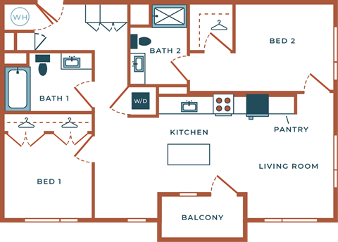 Legacy at Fitz Aurora CO B04B Two Bedroom 1041 SF